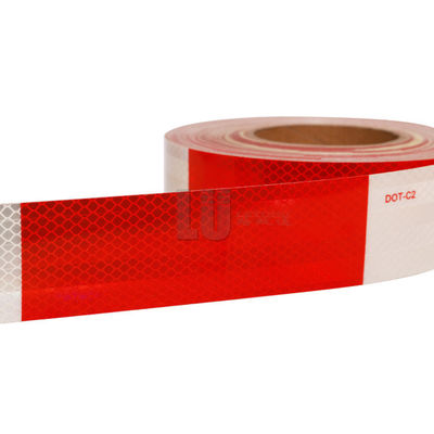 Autocollants auto-adhésifs DOT C2 DOT-C2, bande réfléchissante Micro prismatique rétro rouge et blanc pour véhicule remorque camion