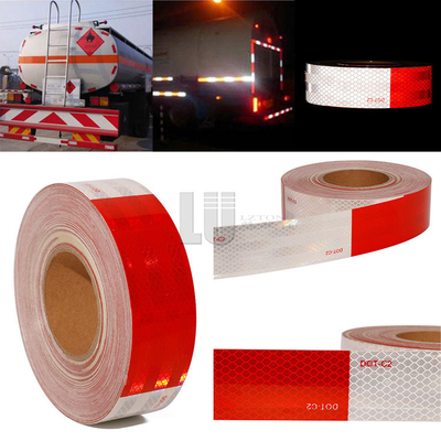 Adhesive Waterproof Retro Truck DOT C2 Red And White Reflective Tape For Traffic Safety