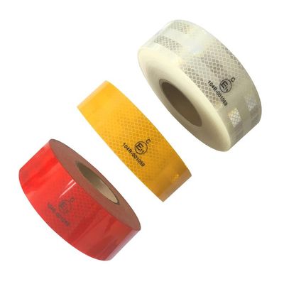Autocollants adhésifs d'avertissement en PET, étiquette adhésive personnalisée, imprimable, haute intensité, diamant prismatique, visibilité Dot-C2, étanche, bande réfléchissante