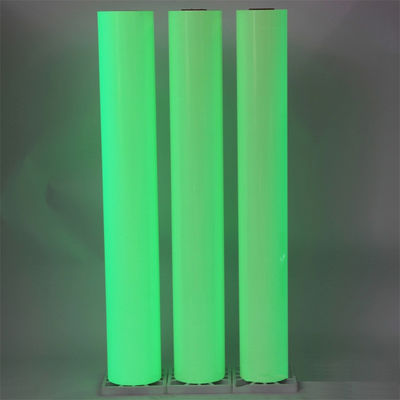 Adhésif de nuit Film lumineux en papier vinyle photoluminescent Ruloir fluorescent Lumière verte pour les panneaux de sortie d'urgence Brille dans le noir