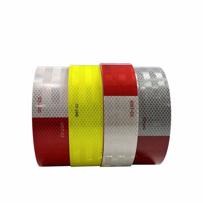 C2 Red And White Retro Reflective Tape Waterproof Adhesive Dot For Truck Trailer Safety