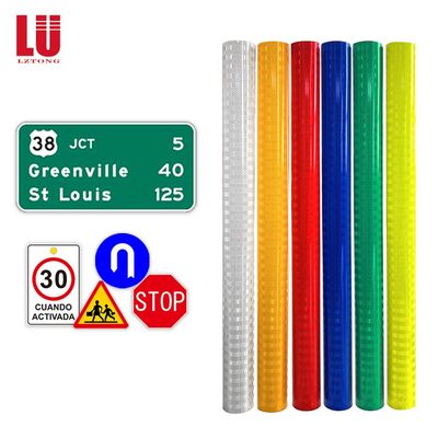 Rouleau de Film réfléchissant en vinyle Radium, feuille réfléchissante Micro prismatique imprimée rétro blanche, 48 pouces x 150 pieds, pour panneaux de signalisation routière