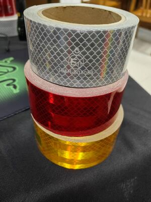 RTLITE – autocollant d'avertissement de sécurité métallisé Super adhésif ECE 104R, bande réfléchissante pour camion lourd, 5cm x 50m