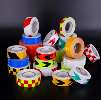 Road Traffic Warning Safety High Brightness Reflective Film PVC Honeycomb Crystal Color Grid Reflective Tape Roll for Car Body