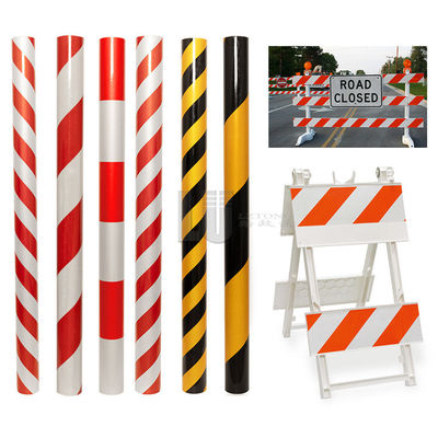 Yellow And Black Slant Color Warning Reflective Tape Stong Adhesive Waterproof