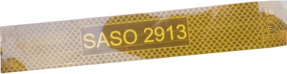 Bande réfléchie jaune de visibilité élevée avec des marks de SASO 2913