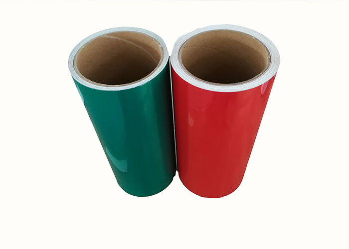 Vert rouge blanc de signe du trafic de Flexiable de film réfléchi de vinyle coloré fait sur commande