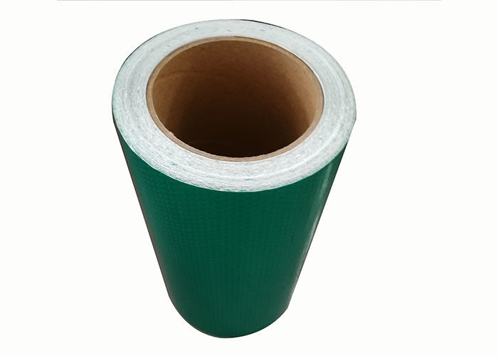 Matériel réfléchi imprimable orange vert-bleu 1.22m*45.72m/petit pain de polyester de vinyle de signe de PVC
