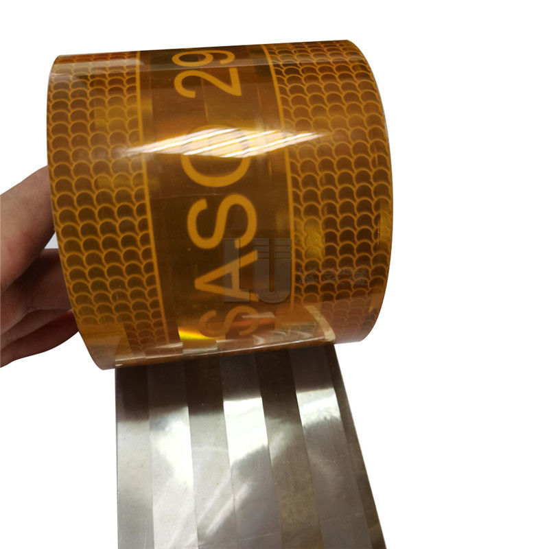 SASO 2913 Autocollant réfléchissant Ruban réfléchissant PET Marque de sécurité Bandes réfléchissantes d'avertissement pour accessoires de décoration de voiture, camion et remorque