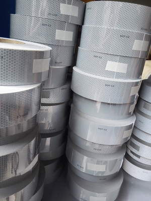 Micro Glass Bead Honeycomb Reflective Tape Red White DOT C2 Sticky Marking Reflecting Conspicuity Tape