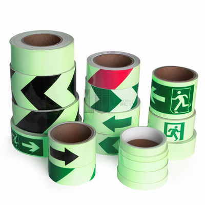 High Bright Printable Adhesive Luminous Tape 6-8 Hours Photo Luminescent Luminous Glow In The Dark Vinyl Film Rolls