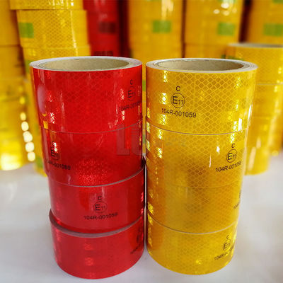 ECE 104R Diamond Grade Yellow Self Adhes Radium Cinta Retro Reflective Tape For Truck