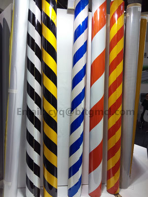 Yellow And Black Slant Color Warning Reflective Tape Stong Adhesive Waterproof