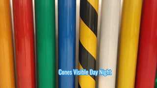 Autocollant réfléchissant auto-adhésif en perles de verre RA2, pour panneaux à manchon conique de barrière de circulation